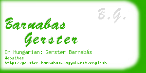 barnabas gerster business card